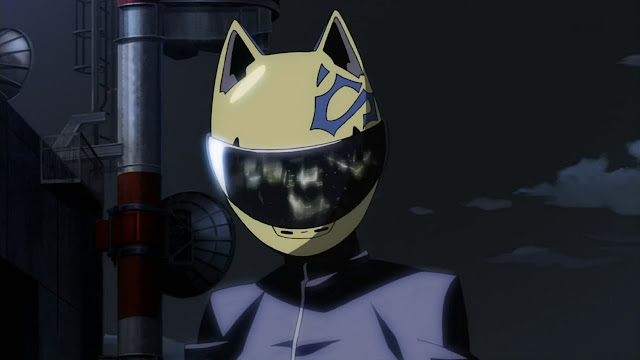 Celty Sturluson z anime Durarara!! i jej charakterystyczny koci kask motocyklowy