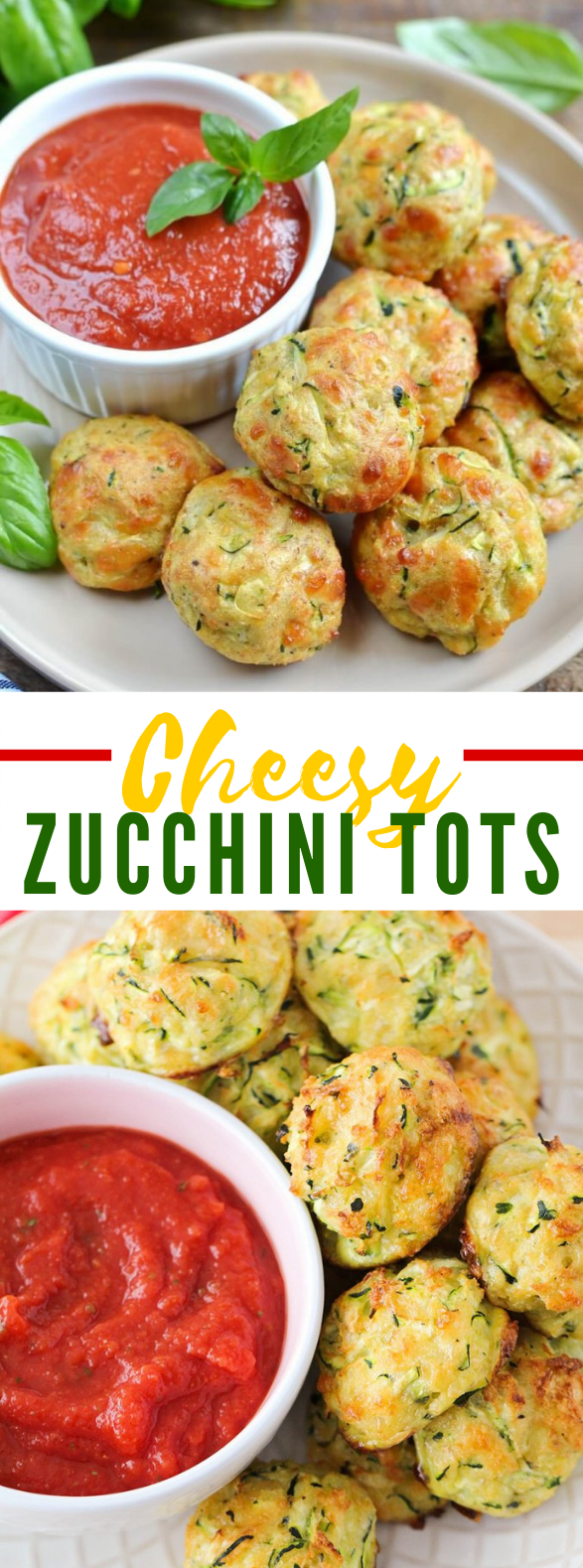 CHEESY ZUCCHINI TOTS #vegetarian #appetizers