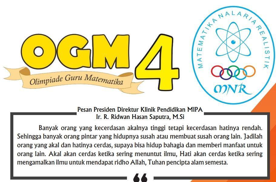 Soal Olimpiade Guru Matematika Ogm Ke 4 Kpm Tahun 2019 Catatan