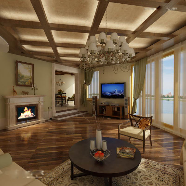 wood false ceiling designs for living room