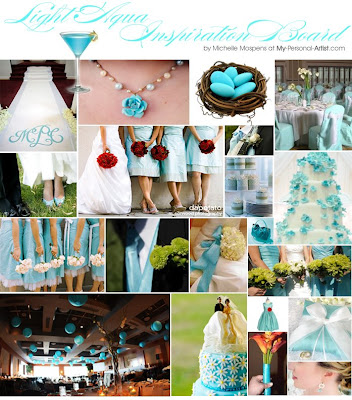  TIFFANY BLUE LIGHT AQUA WEDDING COLOR INSPIRATION BOARD