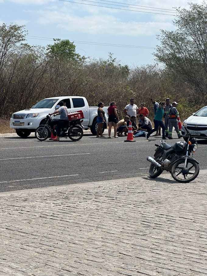Acidente de trânsito deixa motociclista ferido na PI-213 em Cocal