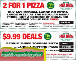 Free Printable Papa Joes Pizza Coupons