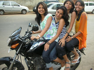 Image of Beautiful Girls on Bike