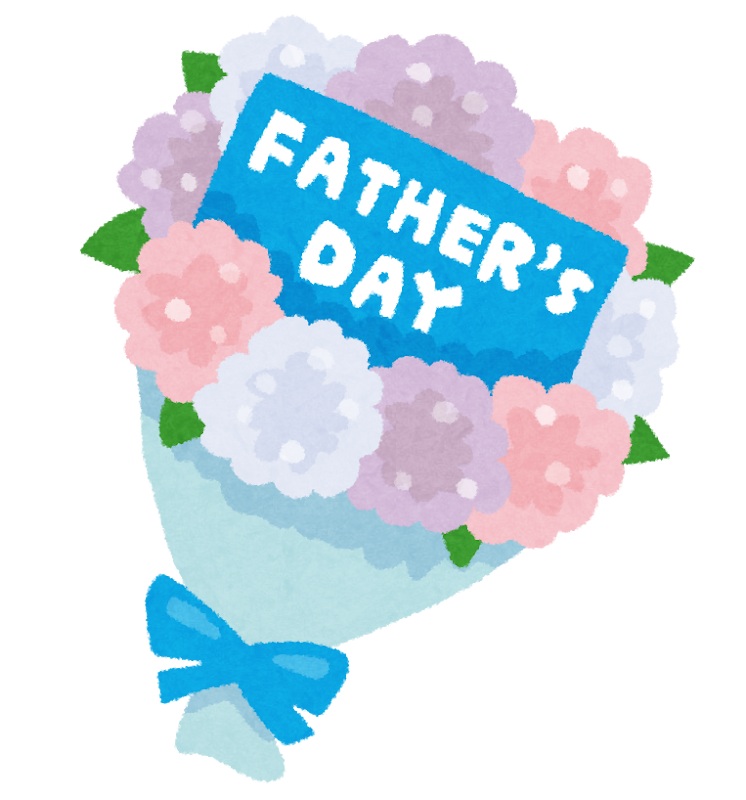 無料イラスト かわいいフリー素材集 Father S Day カードが入った花束のイラスト