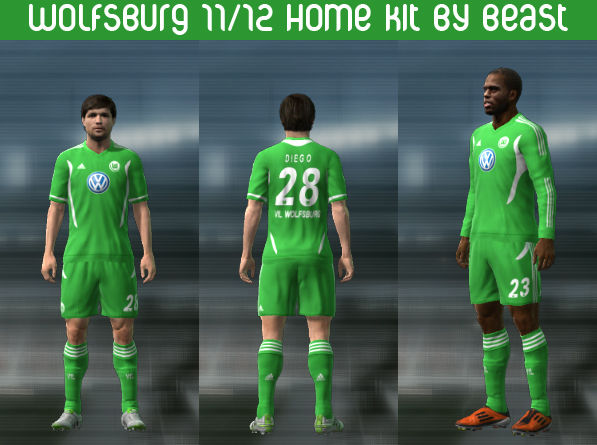 Wolfsburg 11 12 Home Kit by BeasT Download Wolfsburg 11 12 Home Kit by BeasT Download