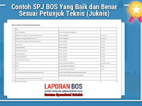 Contoh SPJ BOS Yang Baik dan Benar Sesuai Petunjuk Teknis (Juknis)