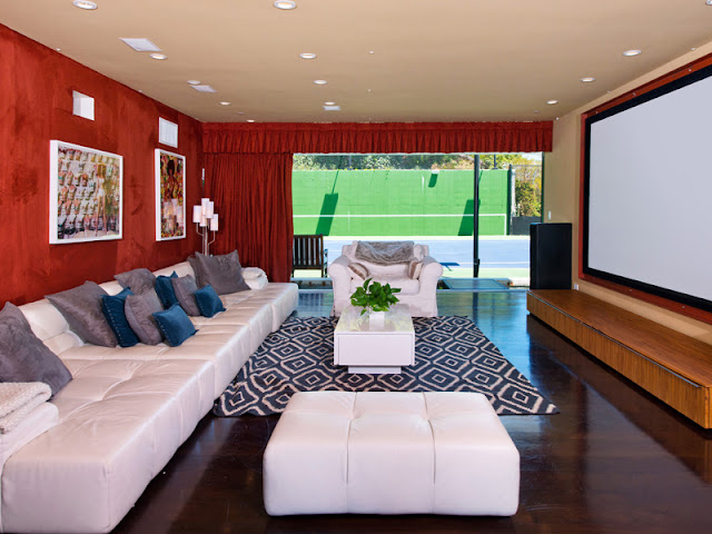 Photo of modern home theater in an amazing home in Bel Air