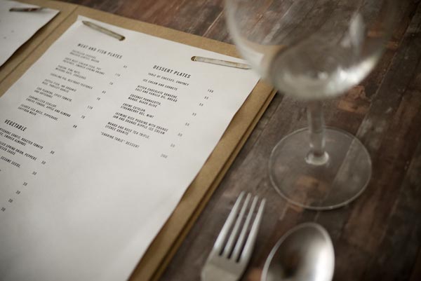 restaurant menu design