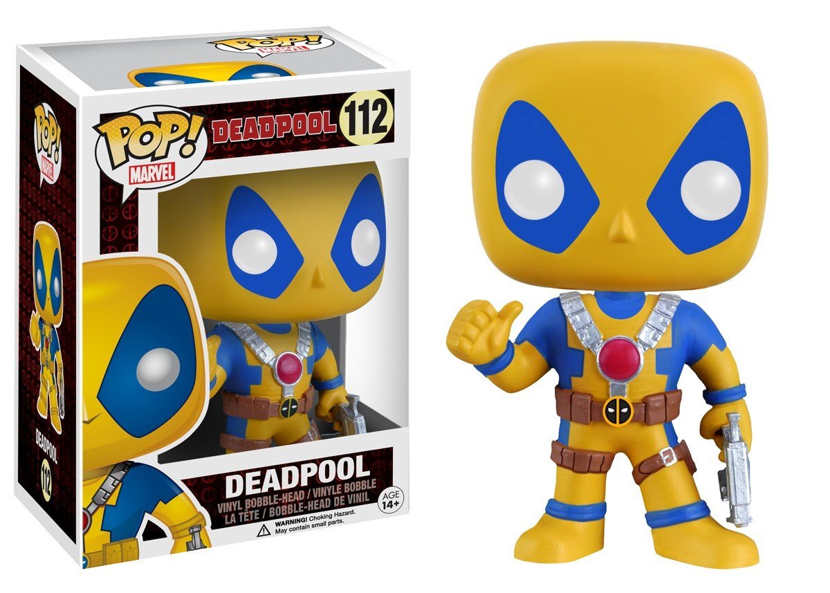Funko Pop Yellow Blue Thumbs Up Deadpool Bobble Head Figures