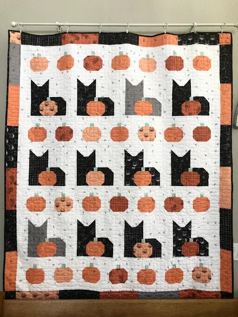 pumpkins and cats quilt