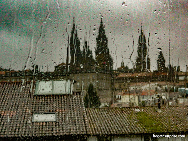 Chuva em Santiago de Compostela