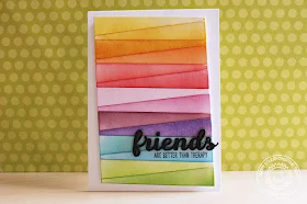 Sunny Studio Stamps: Sun Ray Dies Rainbow Background Card by Eloise Blue