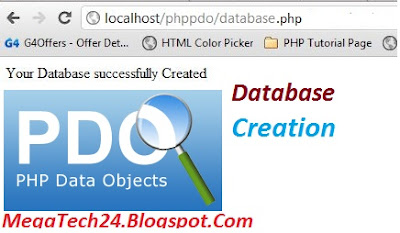 Create MySQL Database using PDO