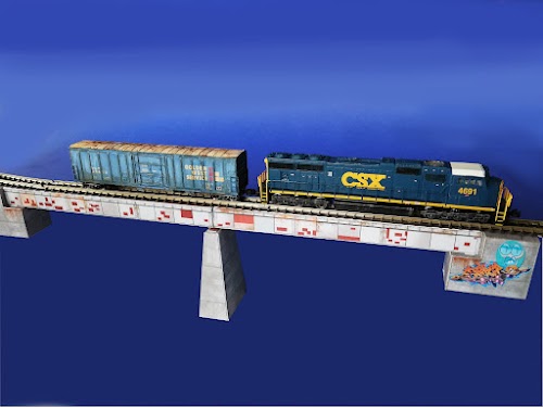 Spur Z 1:220 amerikanische Eisenbahnbrücke als kostenloser Download