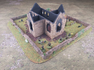 US paras in 15mm for scale with the ruined church