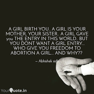 Don't abortion  a girls