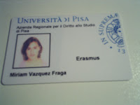 Carnet de Erasmus Universitá de Pisa