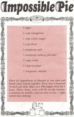 Impossible Pie recipe