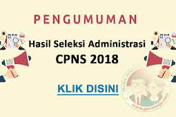 Lihat Pengumunan Hasil Seleksi Berkas Administrasi CPNS 2018