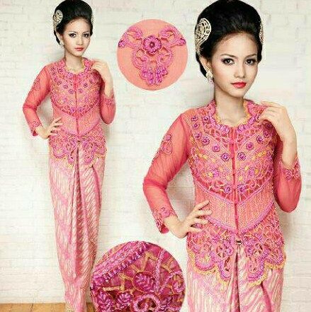 21 model kebaya modern untuk wisuda warna peach bagus 