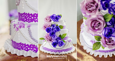 purple wedding cake