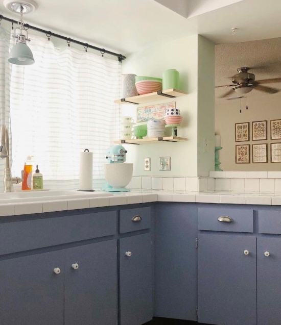 Kitchen Cabinet Paint Makeover Idea How to Paint over Laminate Cabinets