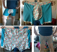 Probe-Boxershorts aus Resten