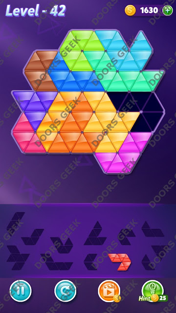 Block! Triangle Puzzle Grandmaster Level 42 Solution, Cheats, Walkthrough for Android, iPhone, iPad and iPod