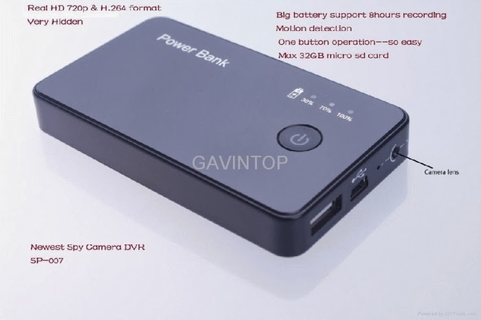 Spy Cam Power Bank 3000 mAh HD DVR Motion Detection  rekam 8 Jam b