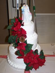 christmas wedding cake