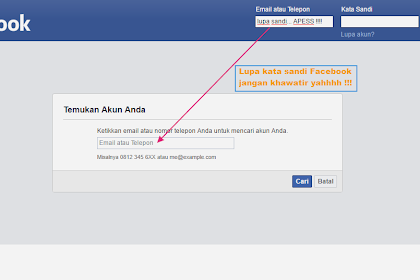 Nih Lupa Kata Sandi Facebok ? Atasi Dengan Cara Ini !!