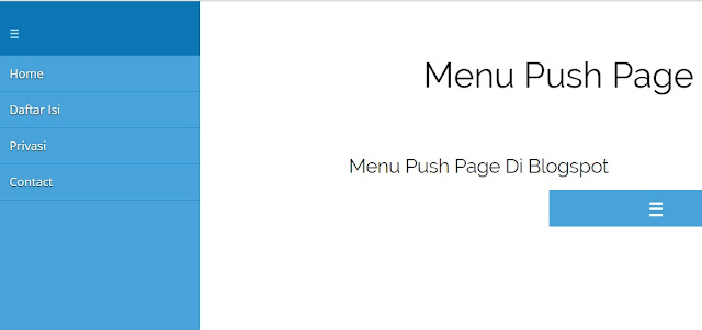 Cara membuat Menu Push Page di Blogspot