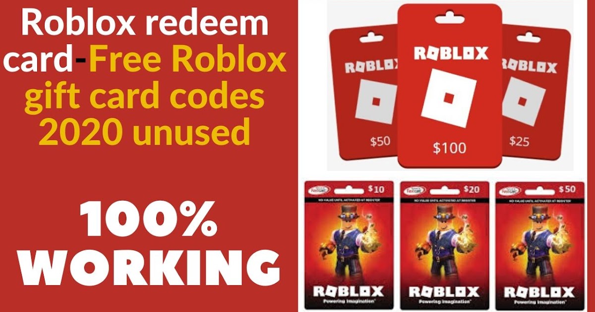 All Gift Cards Roblox Redeem Card Free Roblox Gift Card Codes 2020 Unused - how to get free robux 100 working 2020