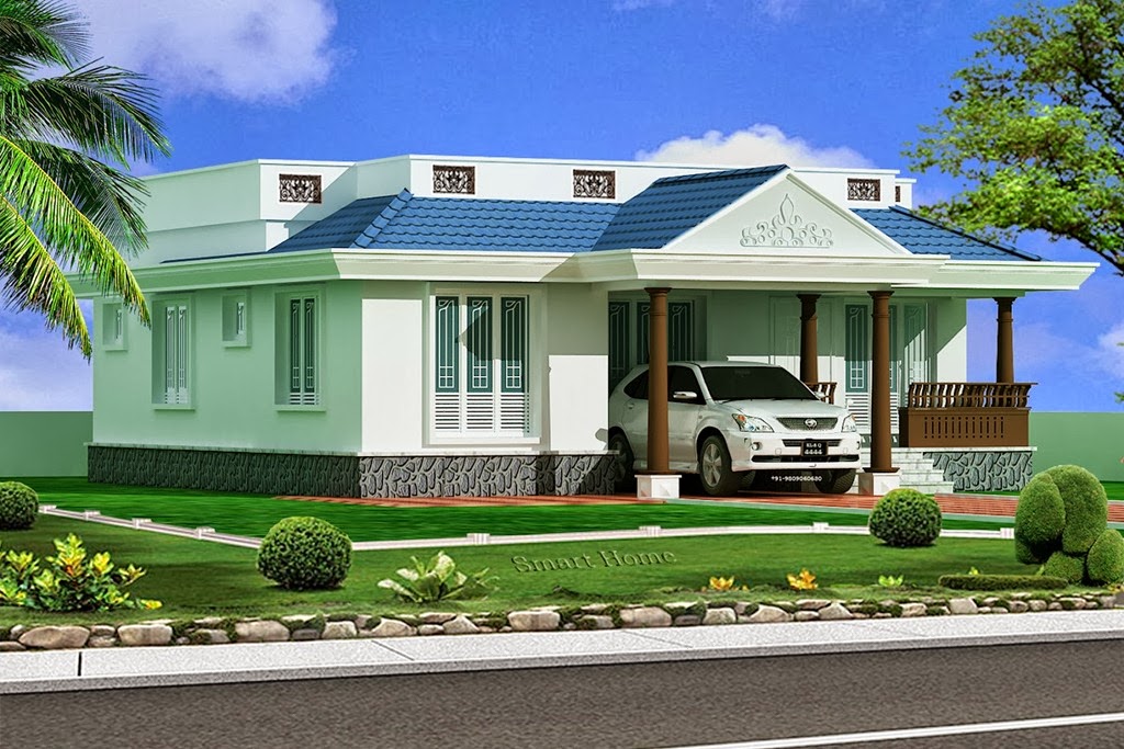 Kerala 3-Bedroom Single Story House Designs