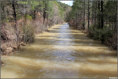 El Río Escabas bien cargado de agua