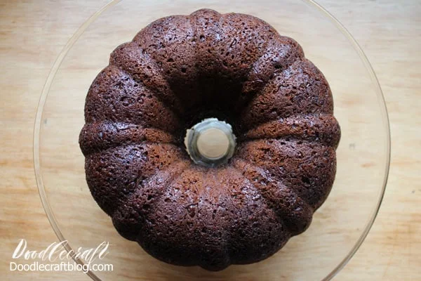 Turn a Devils food cake box mix into a Triple Chocolate Fudge Bundt Cake Recipe with drippy fudge topping.