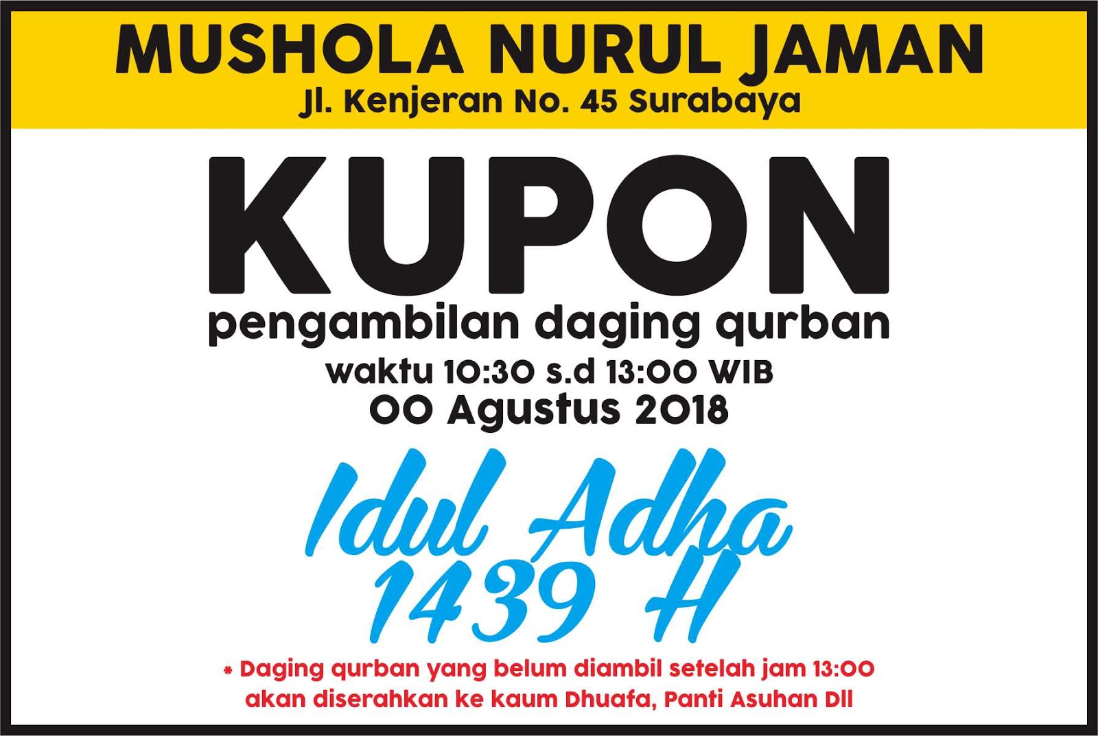 Contoh Kupon Qurban Idul Adha Nusagates