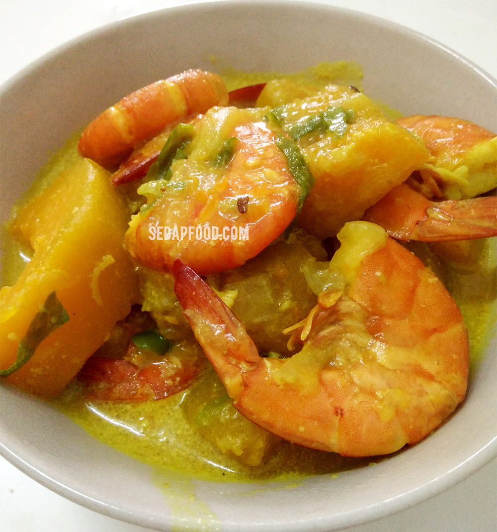 Resepi Labu Kuning Manis Masak Lemak Campur Udang