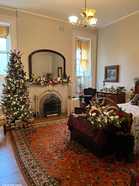 Victorian Christmas adornments enchant throughout the Durkee Mansion.