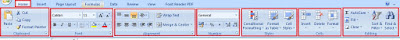 Menu yang terdapat pada microsoft excel dan fungsinya cukup banyak dan kompleks Fungsi Menu dan Ikon Pada Microsoft Excel 2007 Beserta Gambarnya