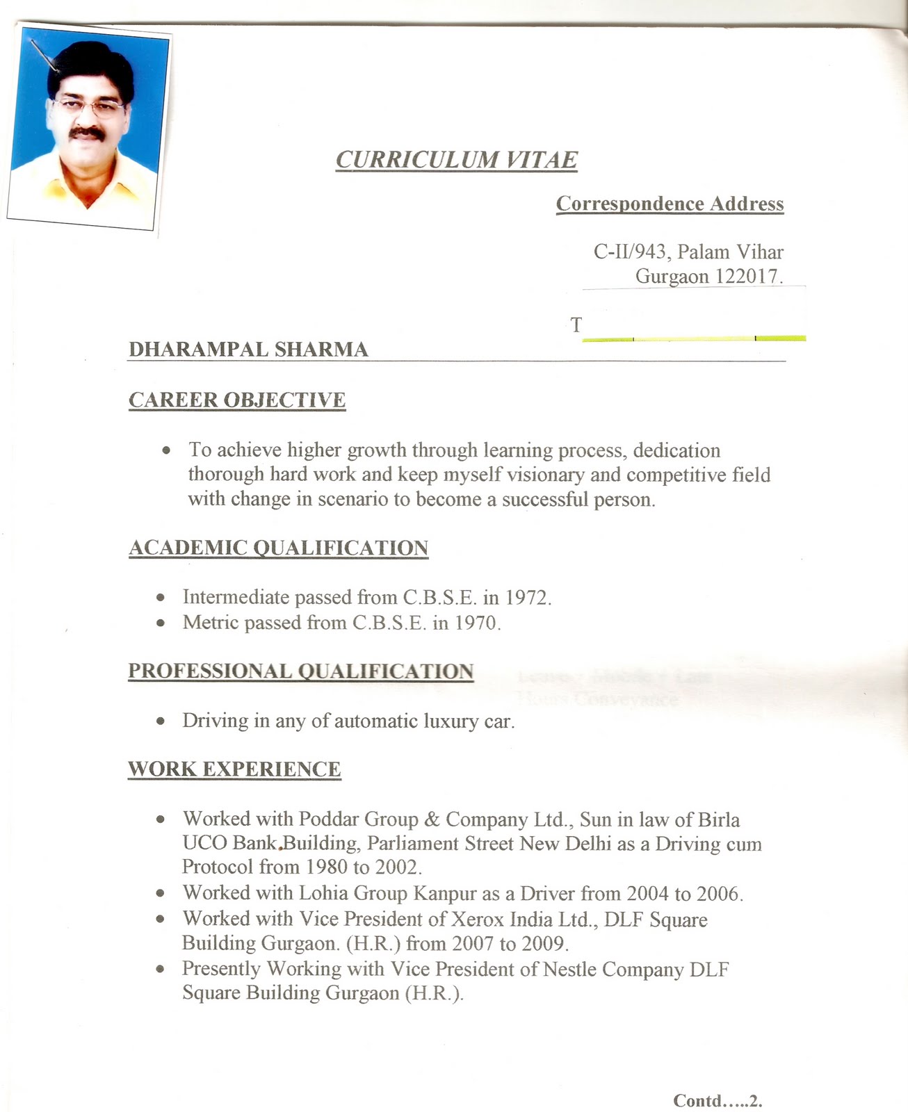 Curriculum vitae for driver - 28 images - my resume 