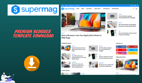 Supermag Premium Blogger Template Download