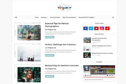 Elegance - Minimal Responsive Blogger Template