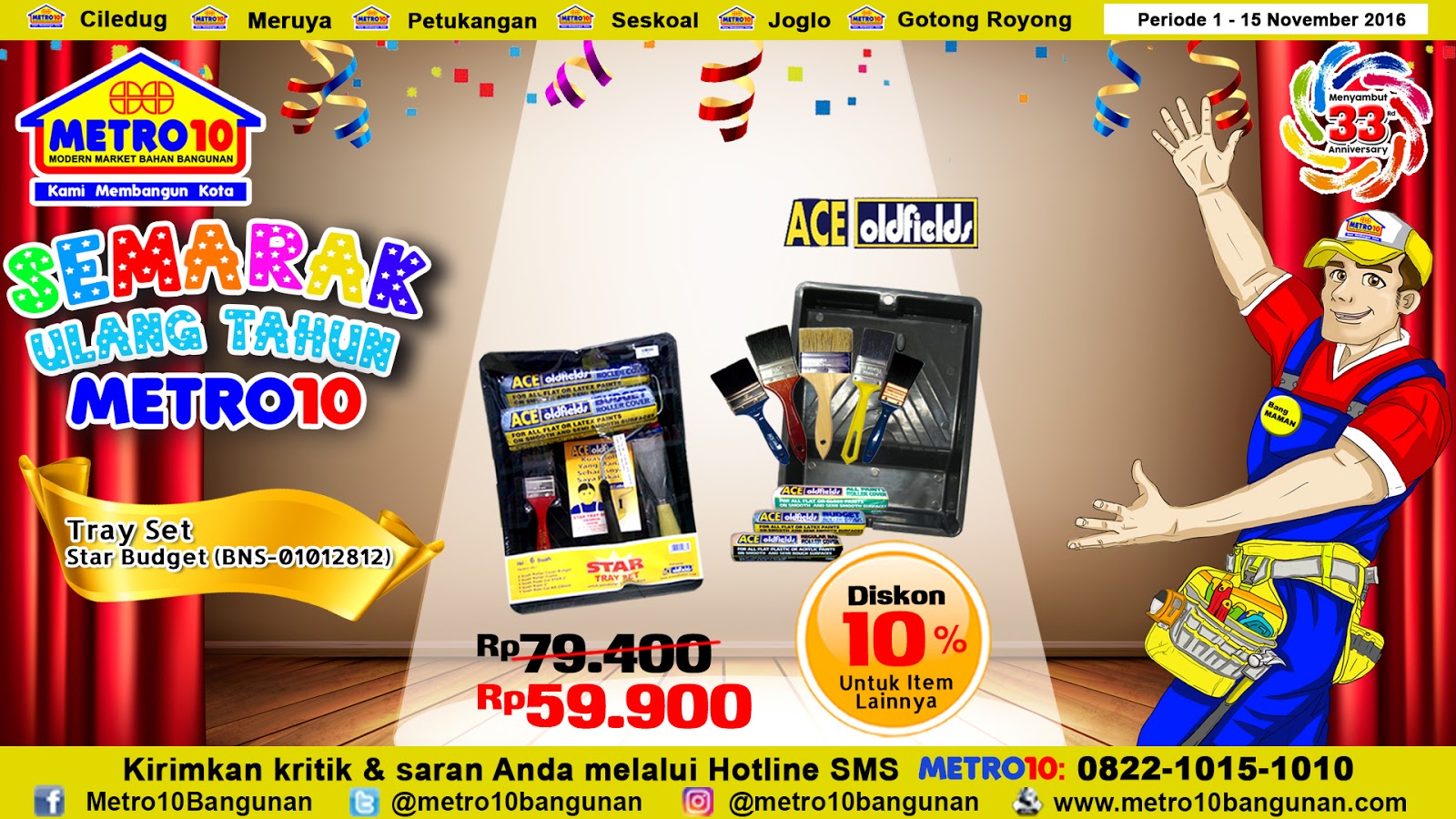 Metro 10 Bangunan: Katalog METRO10 1 - 15 November 2016 Promo SEMARAK 