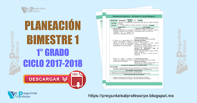 Planeacion 1° Grado, Lainitas 2017 - 2018 Descargar Gratis