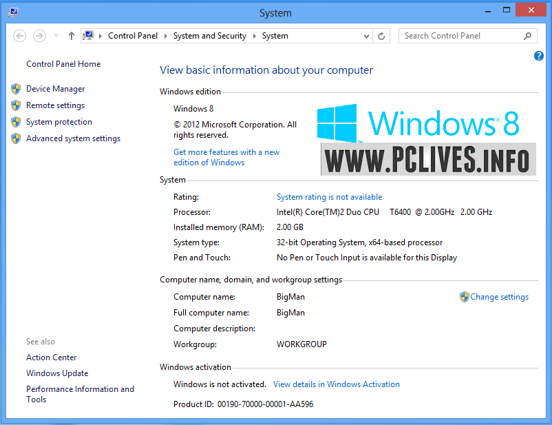 Genuine activator for windows 8 build 9200 activation : lobipa