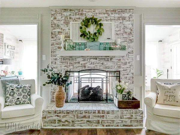 painted fireplace