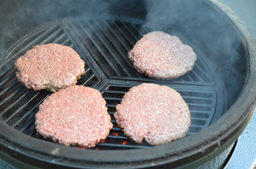 Burgers on a Big Green Egg