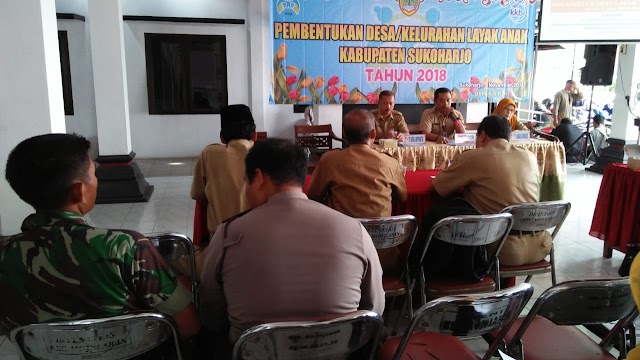 BABINSA HADIRI SOSIALISASI PEMBENTUKAN DESA LAYAK ANAK WILAYAH MOJOLABAN